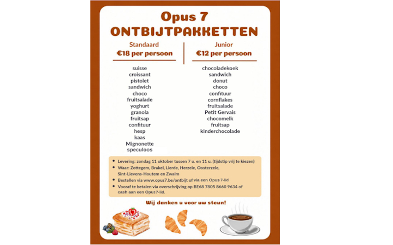 Opus7 ontbijtpakketten 2026